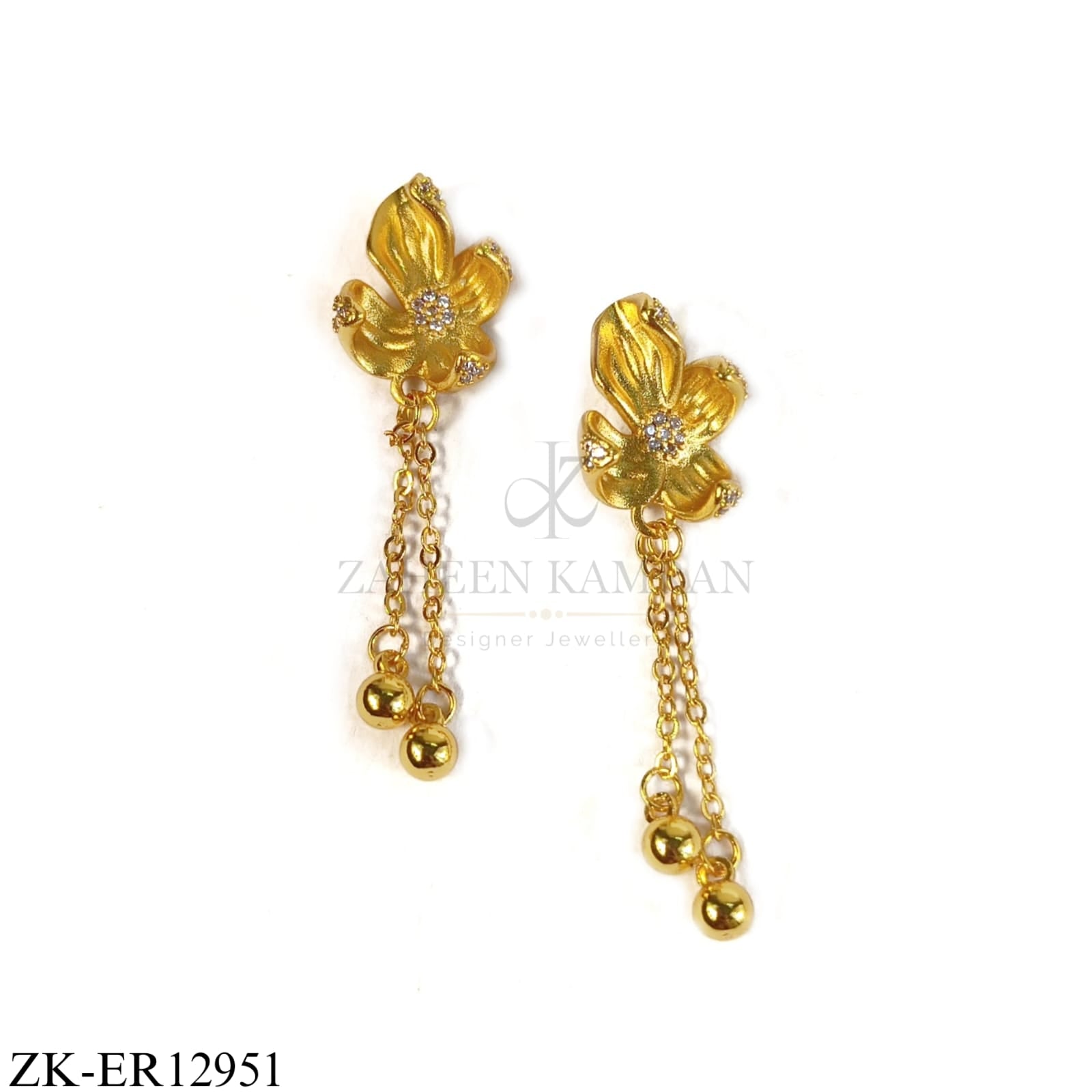 FLORAL CHAIN EARRINGS