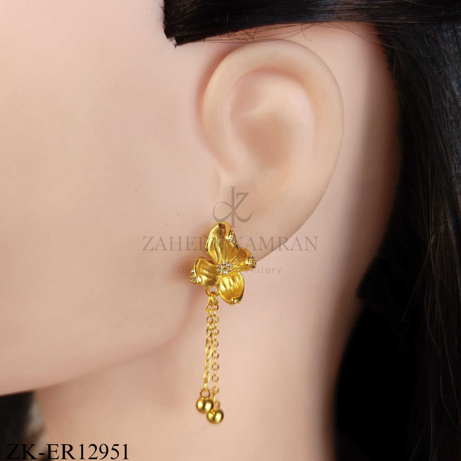 FLORAL CHAIN EARRINGS