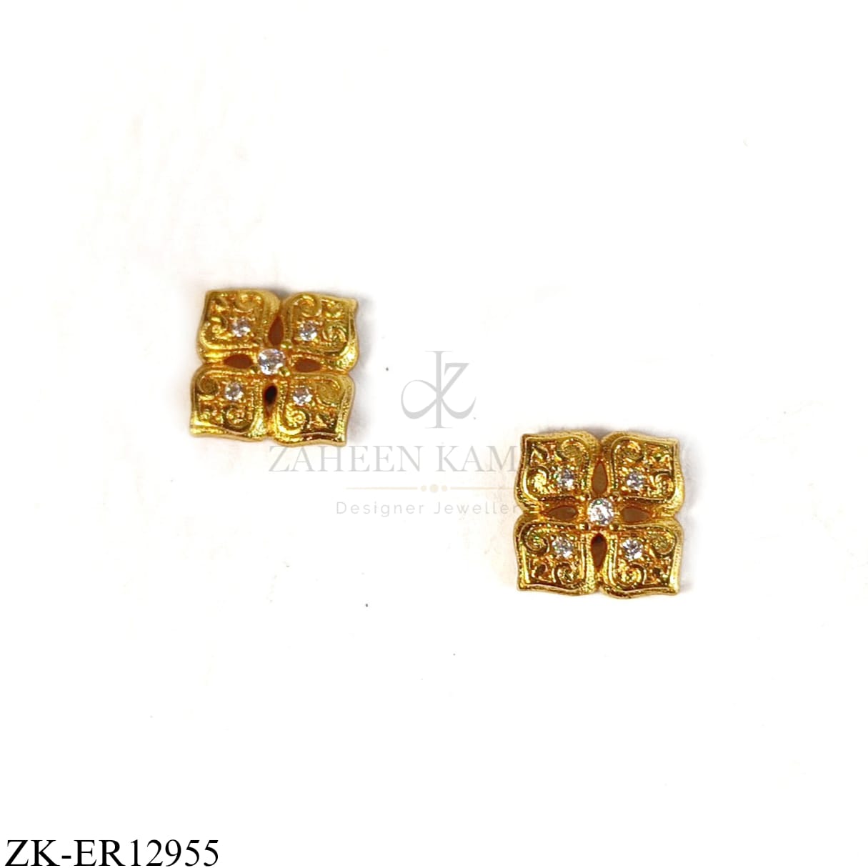 SQUARE FLORAL EARRINGS