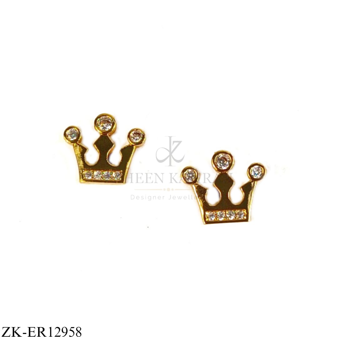 CROWN ZIRCONIAN EARRINGS