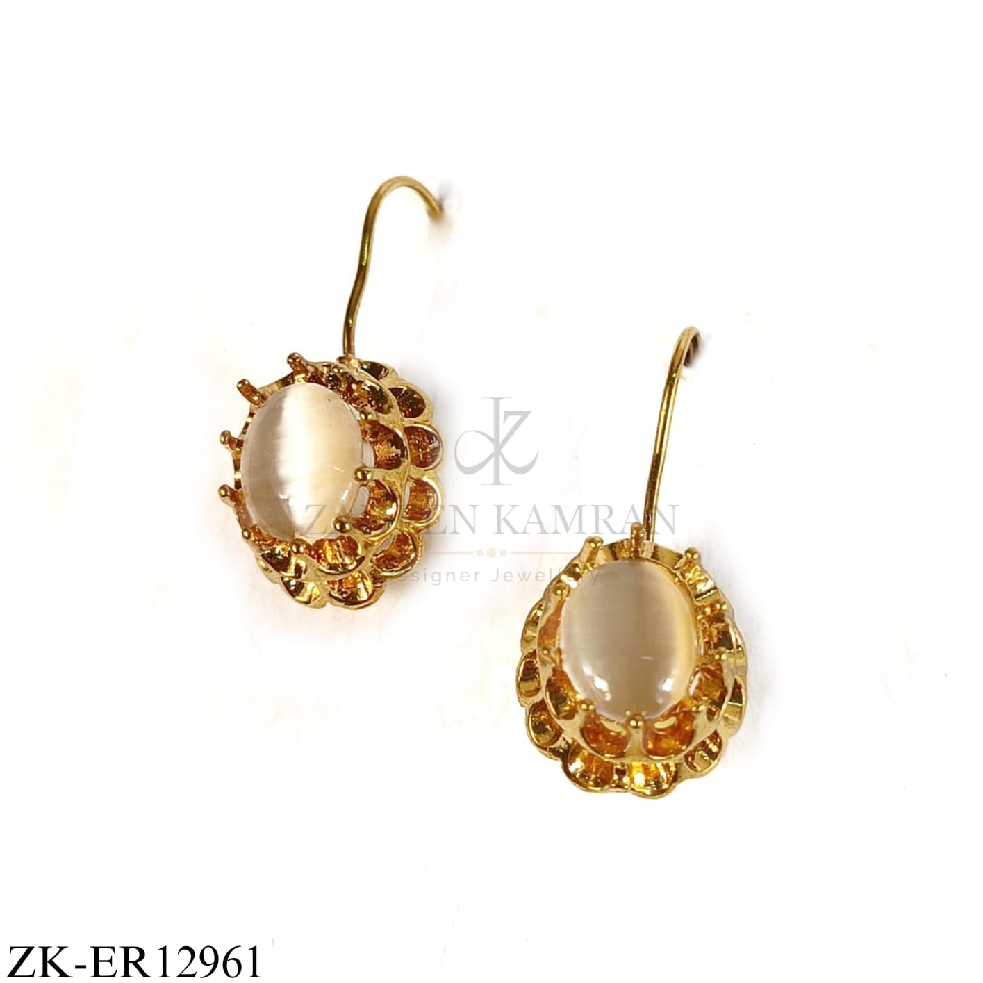 OVATE FLORAL EARRINGS