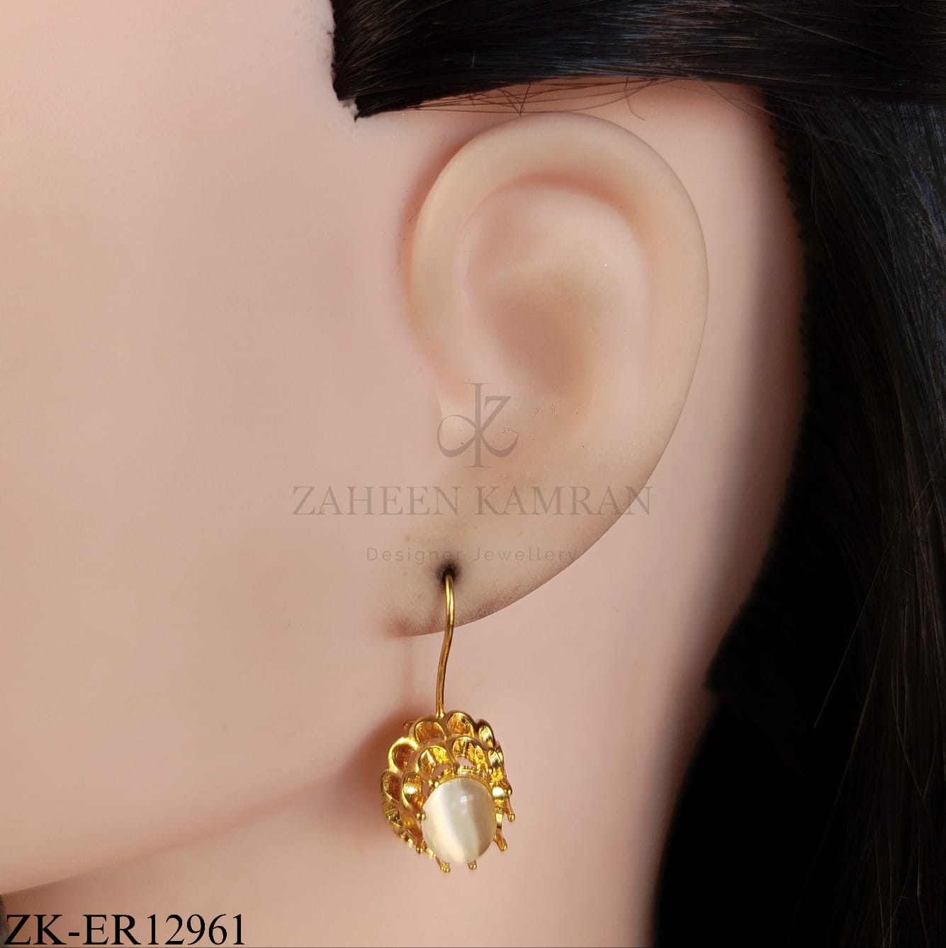 OVATE FLORAL EARRINGS