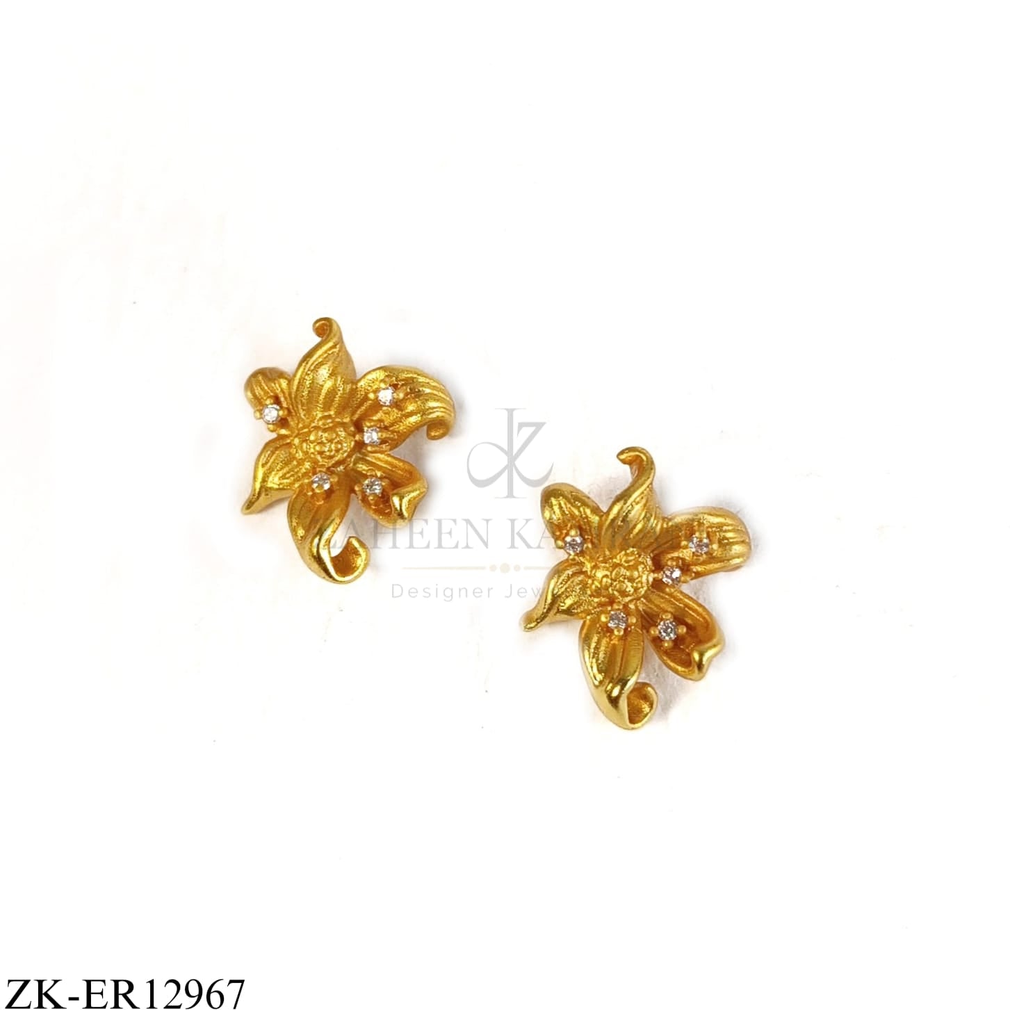 FLORAL ZIRCONIAN EARRINGS