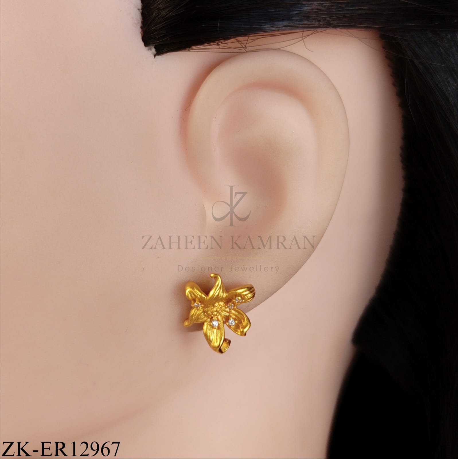 FLORAL ZIRCONIAN EARRINGS