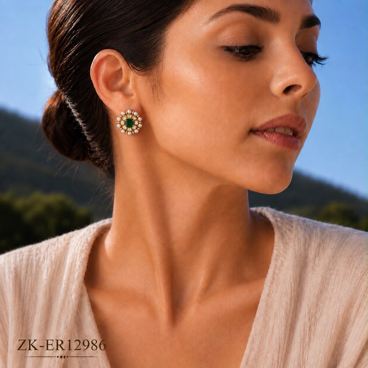 EMERALD PEARLS EARRINGS