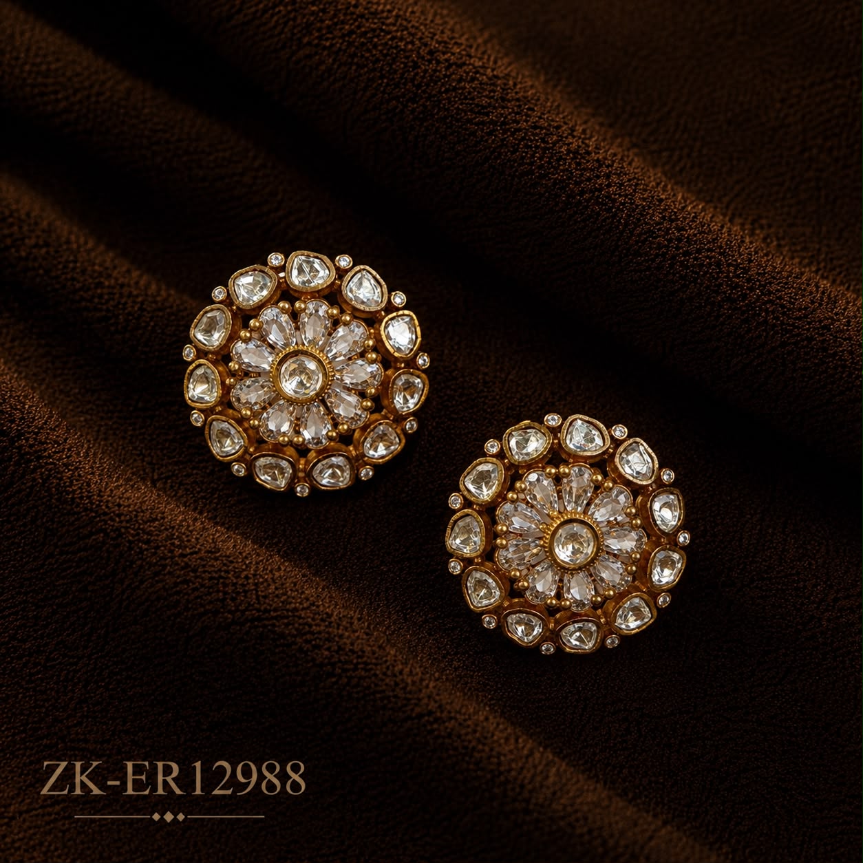 FLORAL KUNDAN EARRINGS