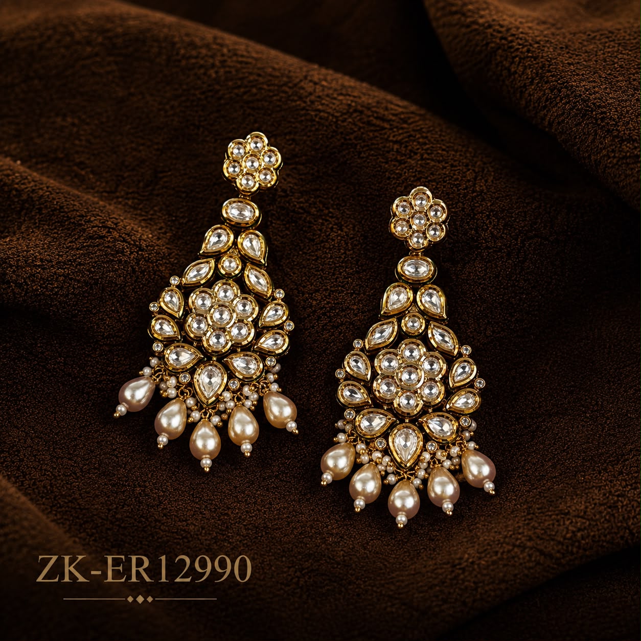 FLORAL KUNDAN EARRINGS