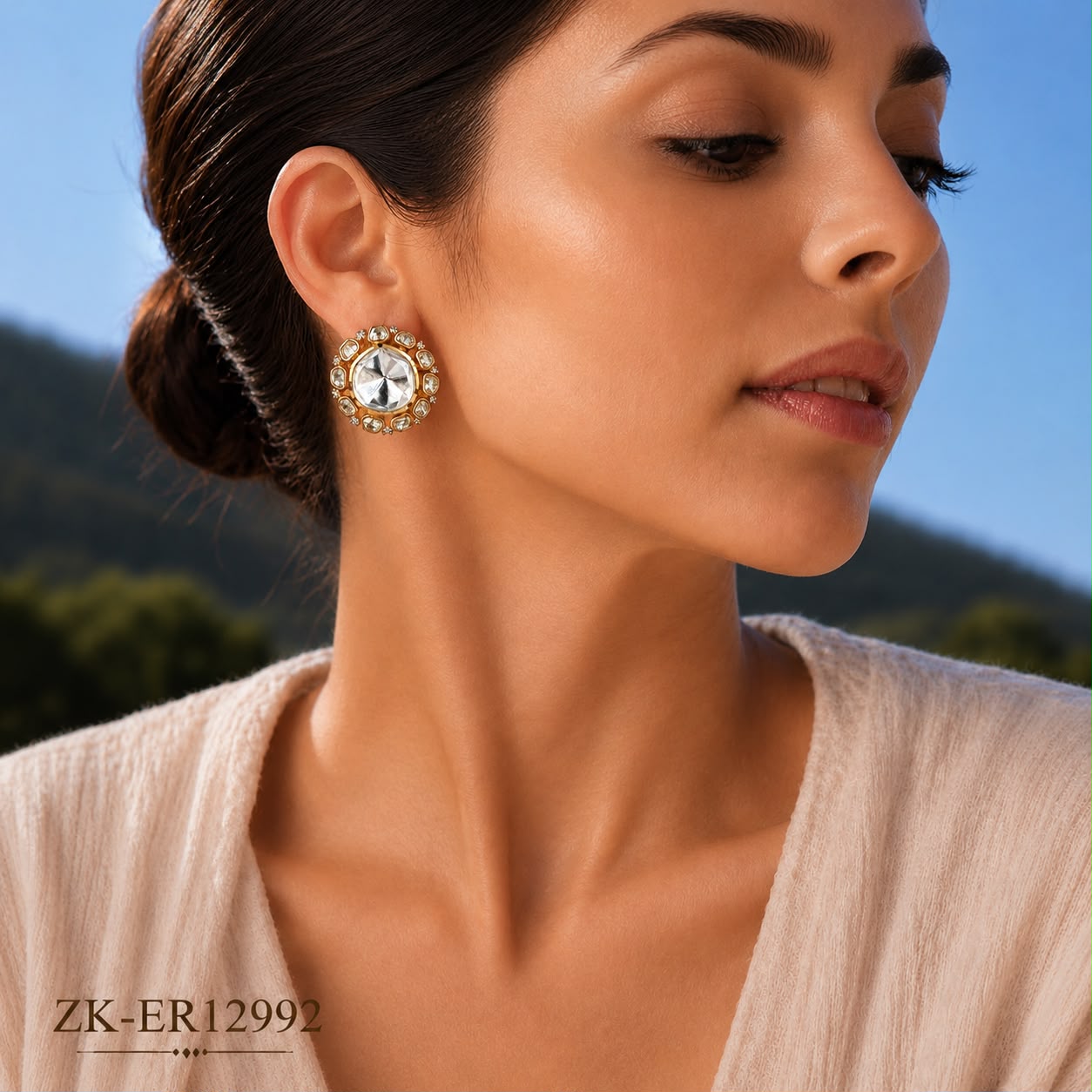 ROUND SHEESH EARRINGS