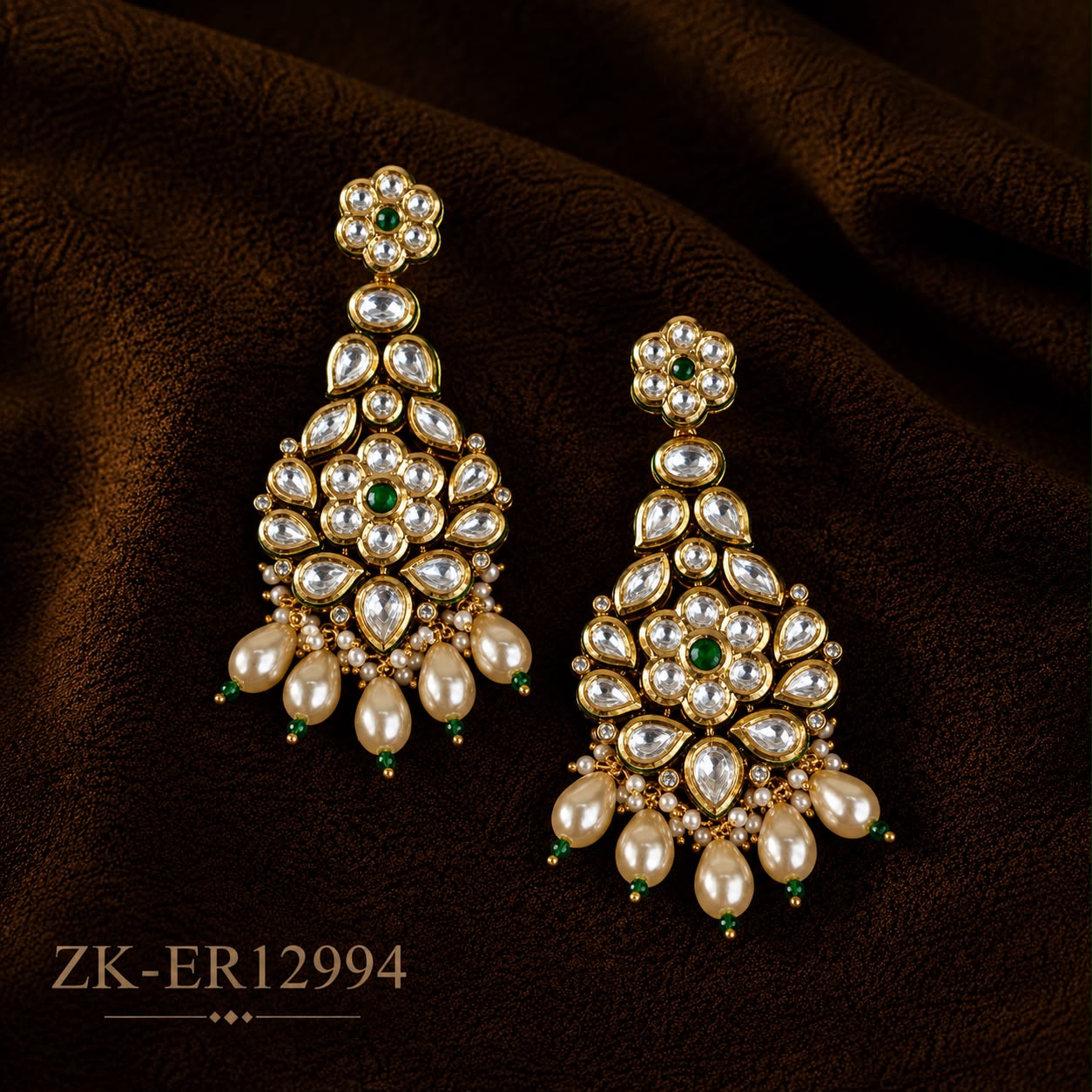 FLORAL KUNDAN EARRINGS