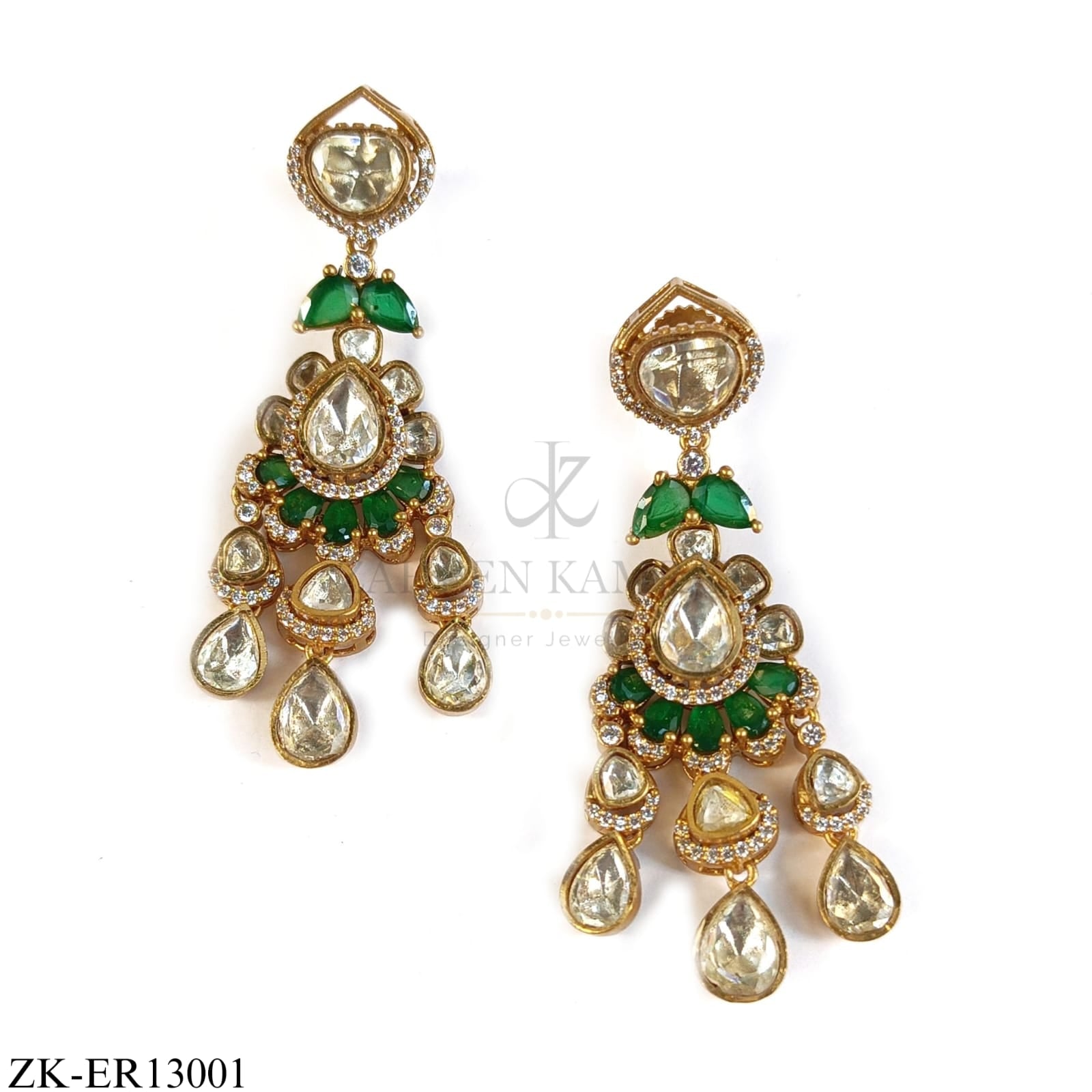 EMERALD SHEESH EARRINGS