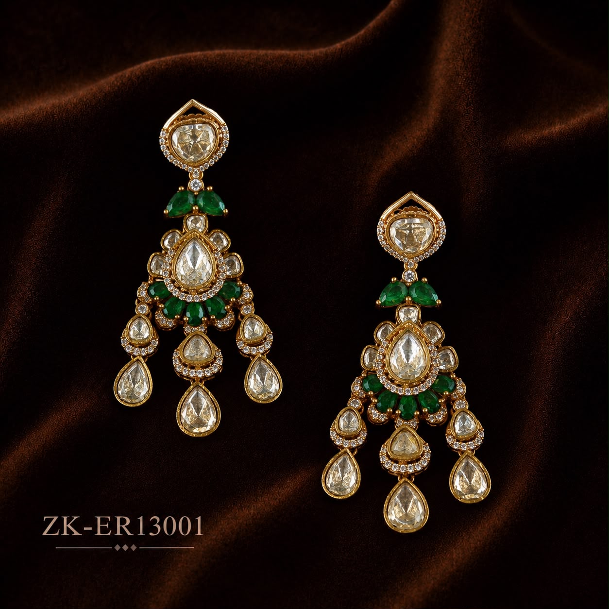 EMERALD SHEESH EARRINGS