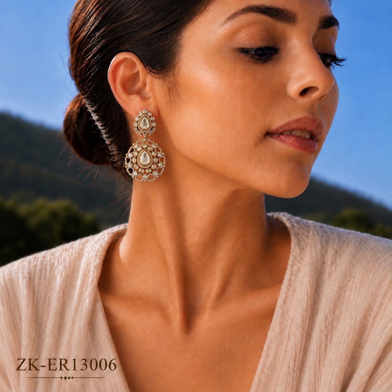 SHEESH HEART EARRINGS