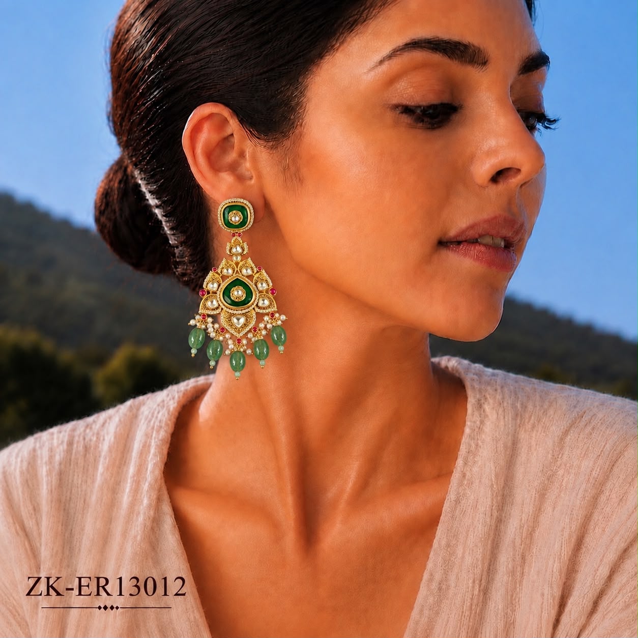 RUBY EMERALD EARRINGS