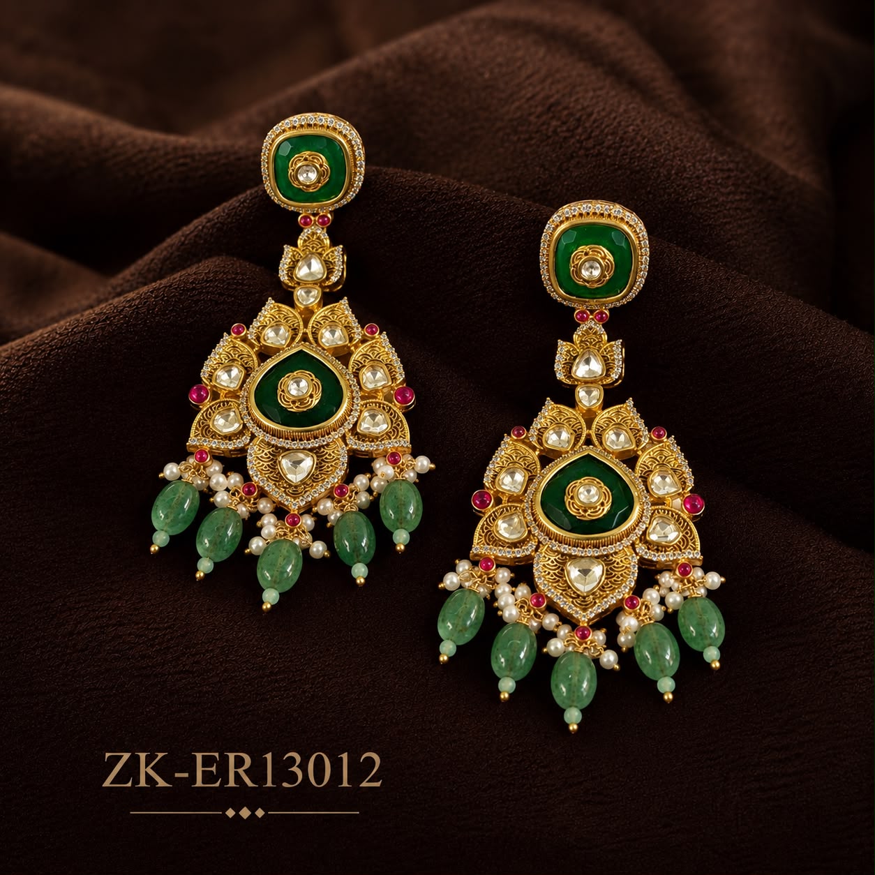 RUBY EMERALD EARRINGS