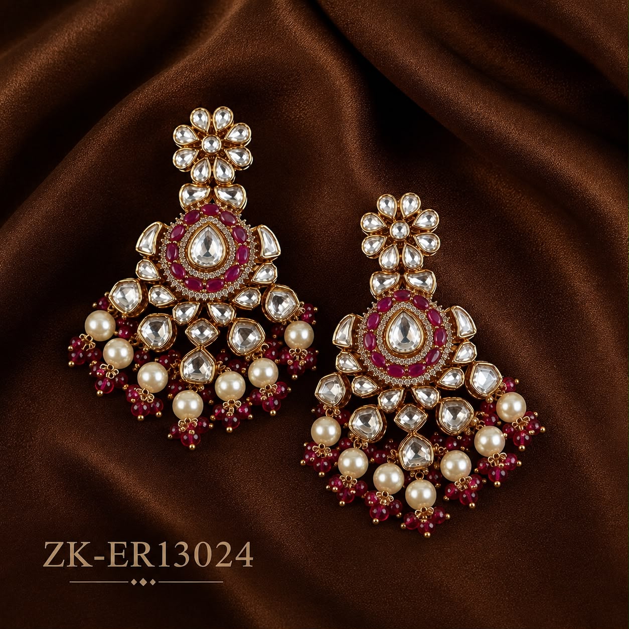 RUBY KUNDAN EARRINGS