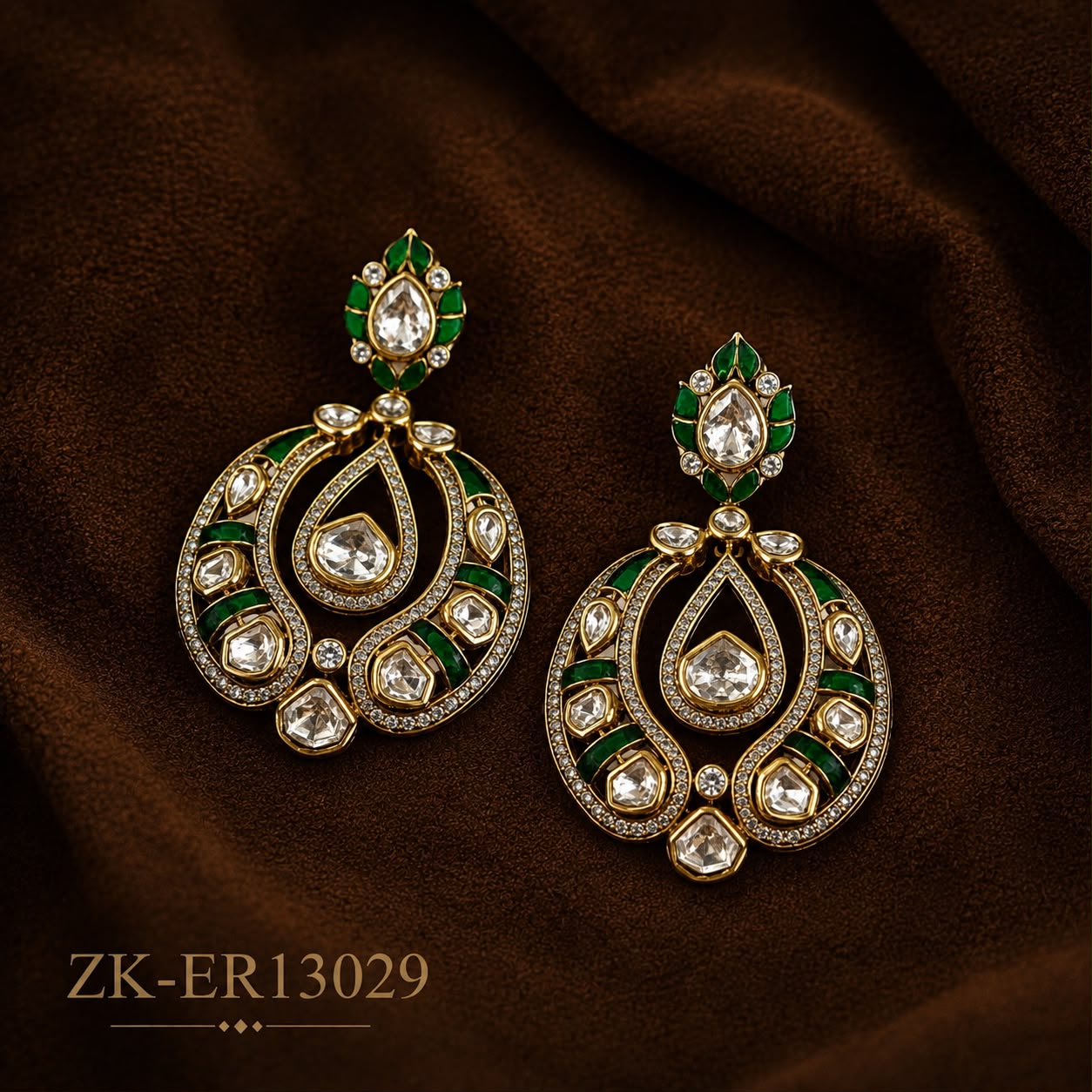 EMERALD SHEESH EARRINGS