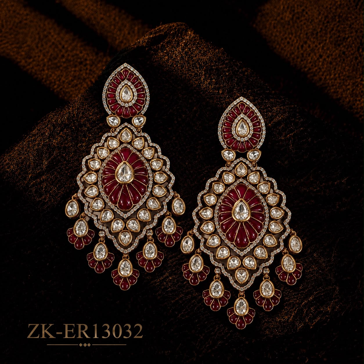 RUBY KUNDAN EARRINGS