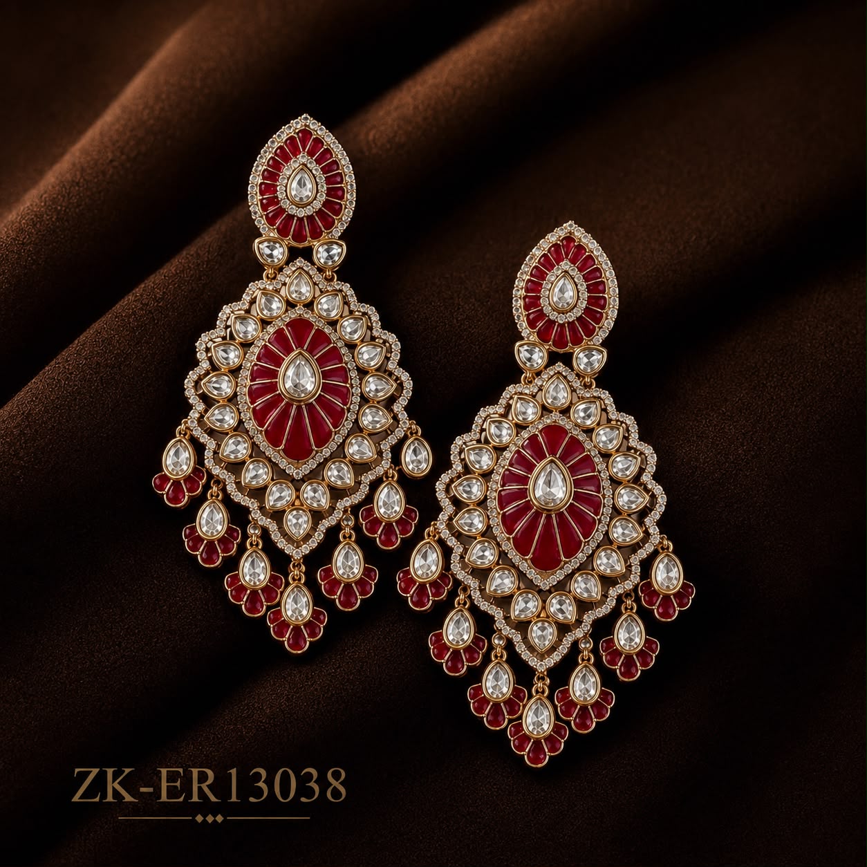 RUBY KUNDAN EARRINGS