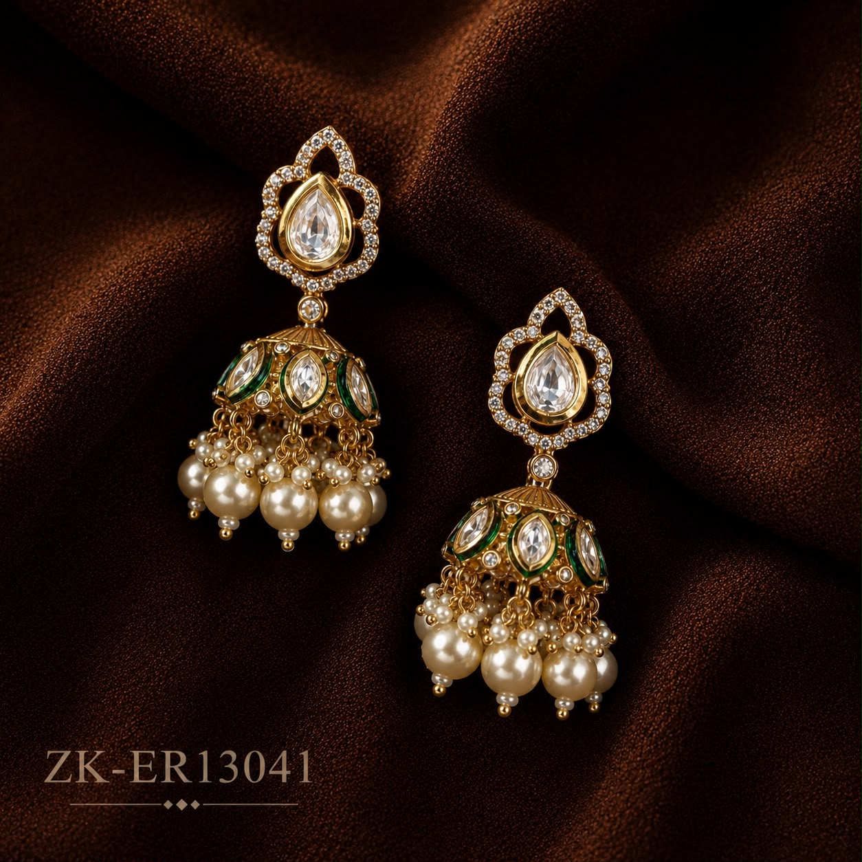 KUNDAN PEARLS EARRINGS