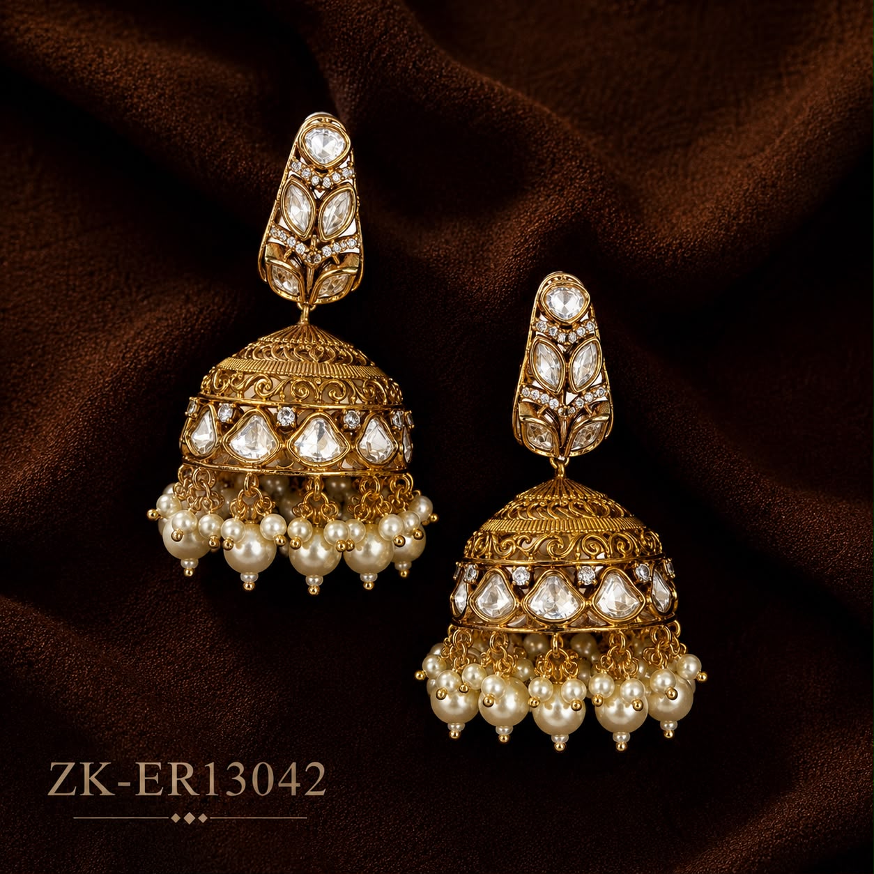 KUNDAN PEARLS EARRINGS