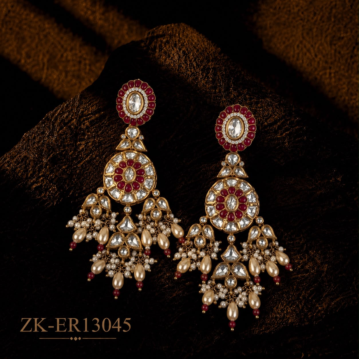 RUBY KUNDAN EARRINGS
