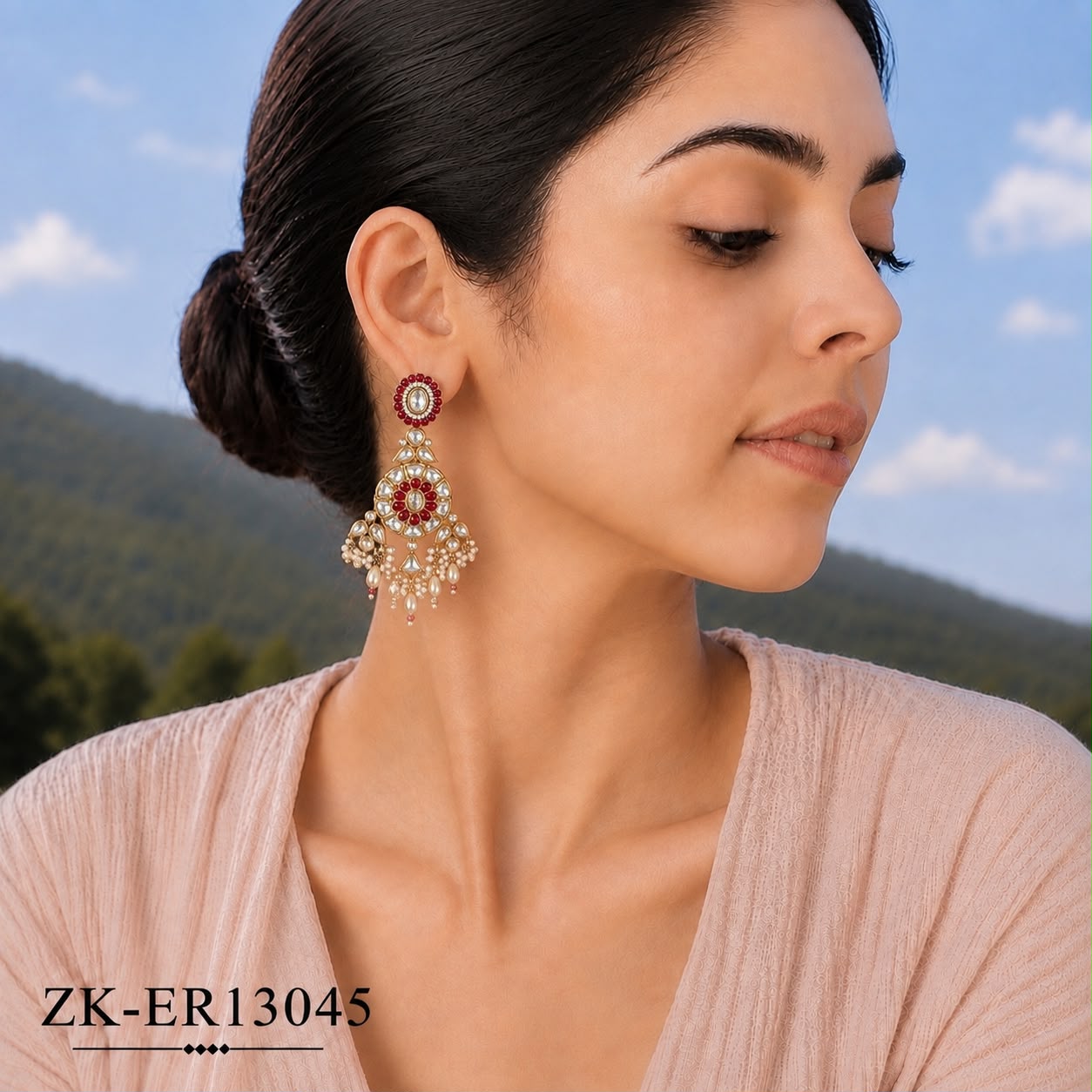 RUBY KUNDAN EARRINGS