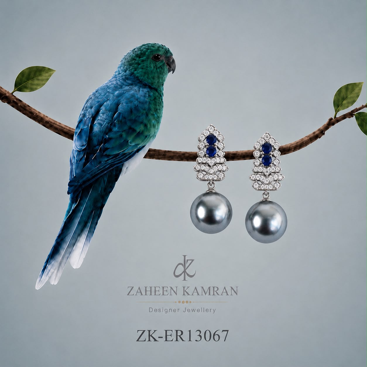 SAPPHIRE PEARLS EARRINGS