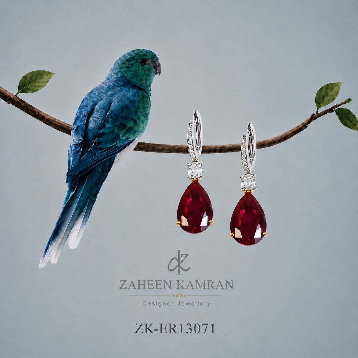 RUBY DROP EARRINGS