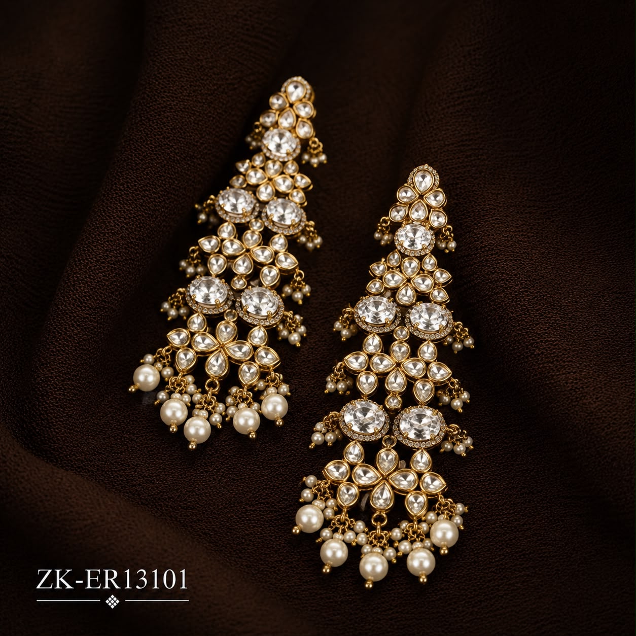 SHEESH KUNDAN EARRINGS