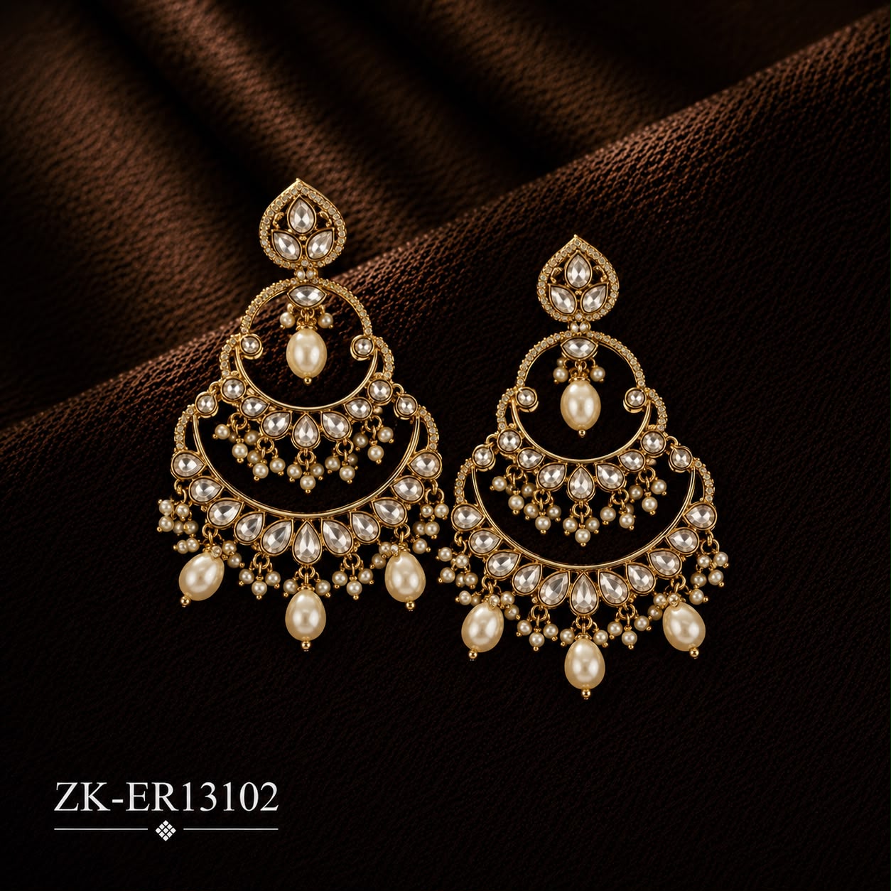 KUNDAN PEARLS EARRINGS
