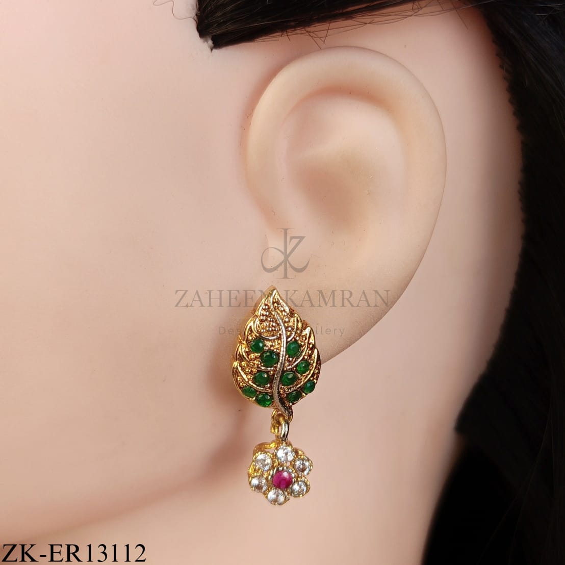 LEAF TOP EARRINGS