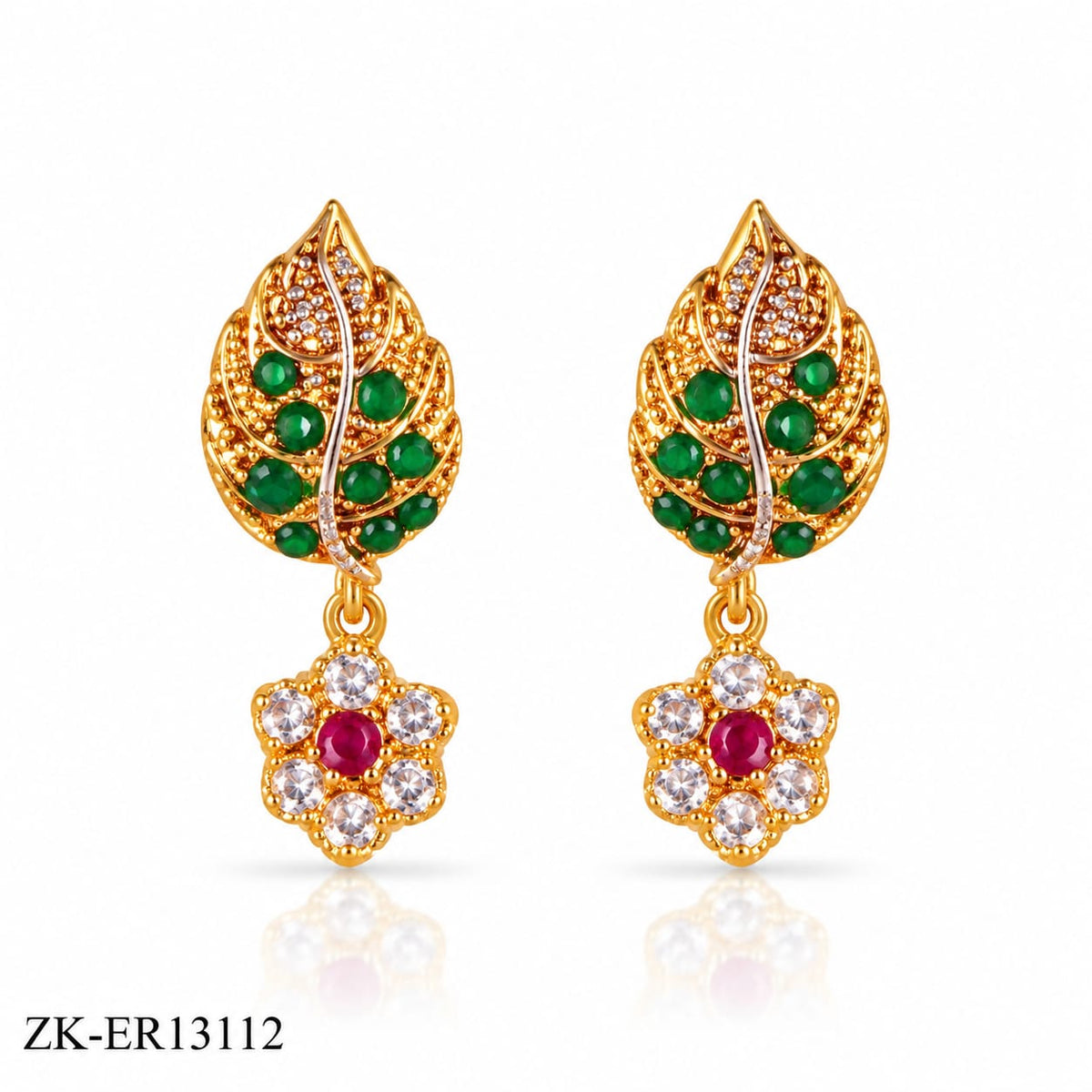 LEAF TOP EARRINGS