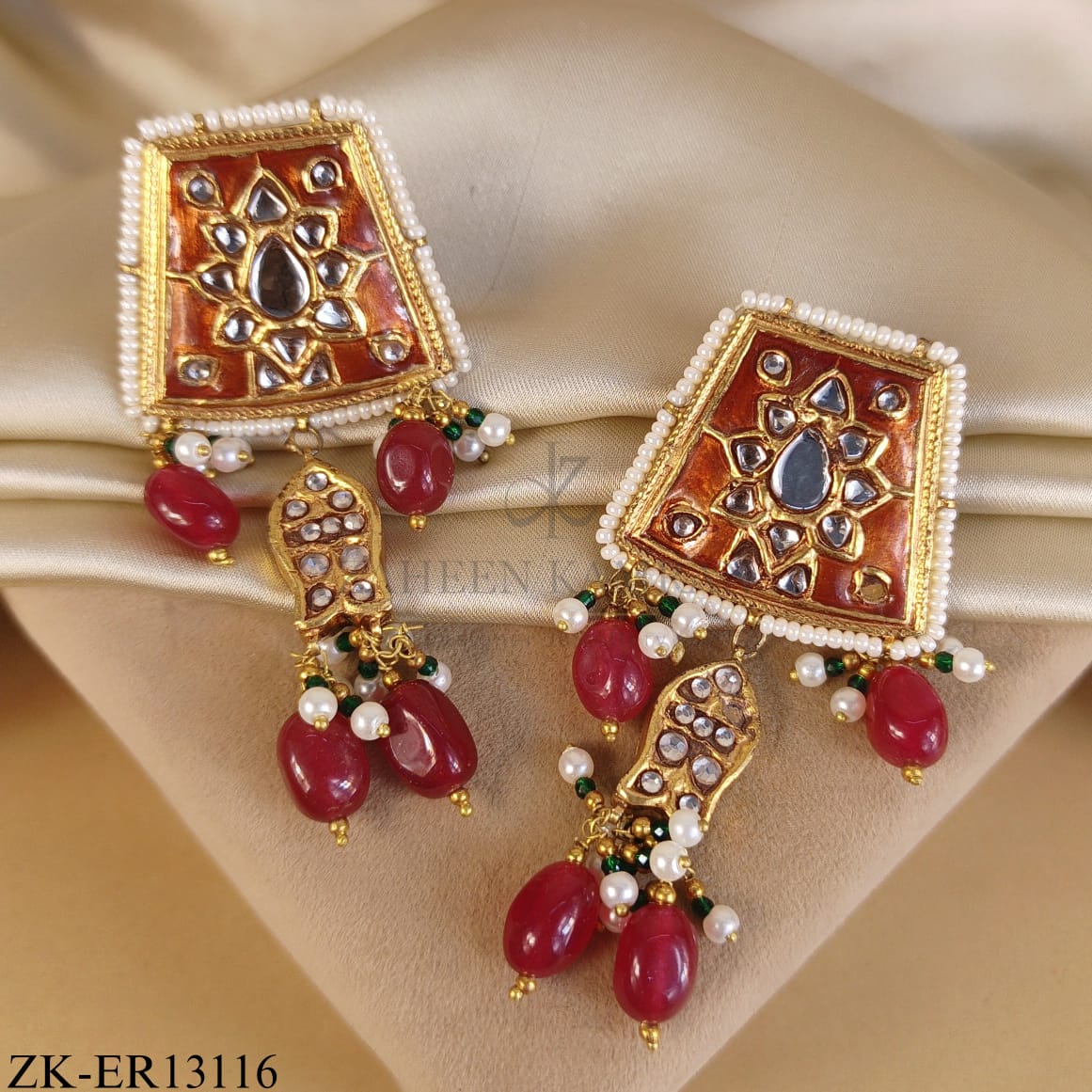 RUBY KUNDAN EARRINGS