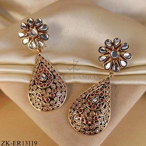 KUNDAN POLKI EARRINGS