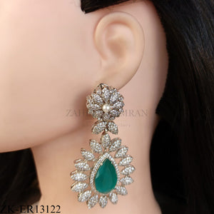 EMERALD FLORAL EARRINGS