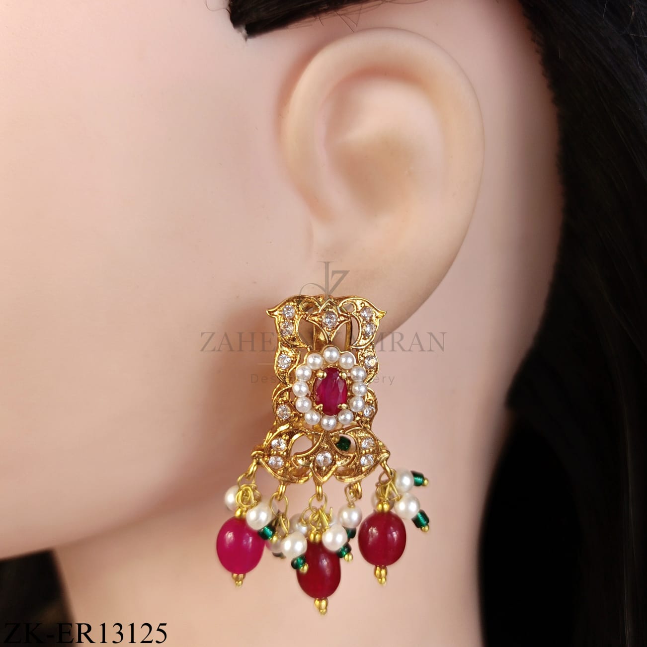 RUBY DROP EARRINGS