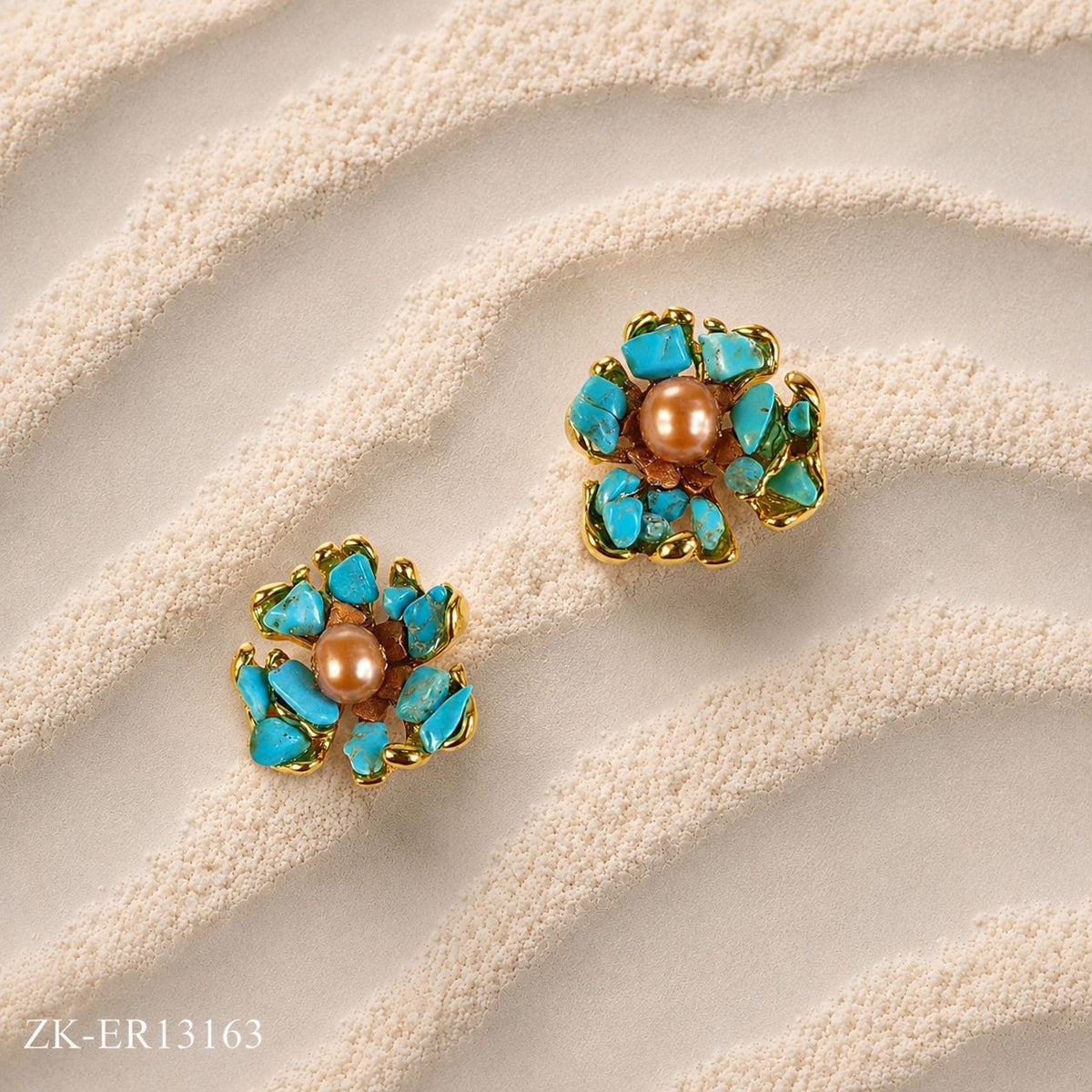 TURQUOISE BLOSSOM EARRINGS