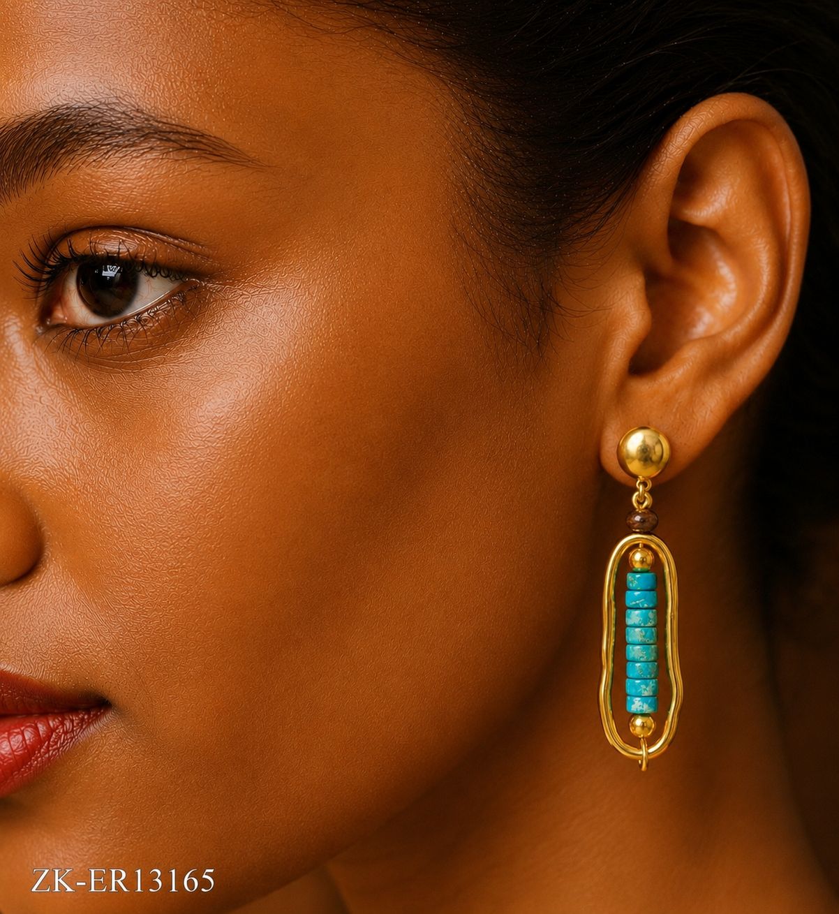 TURQUOISE LONG EARRINGS