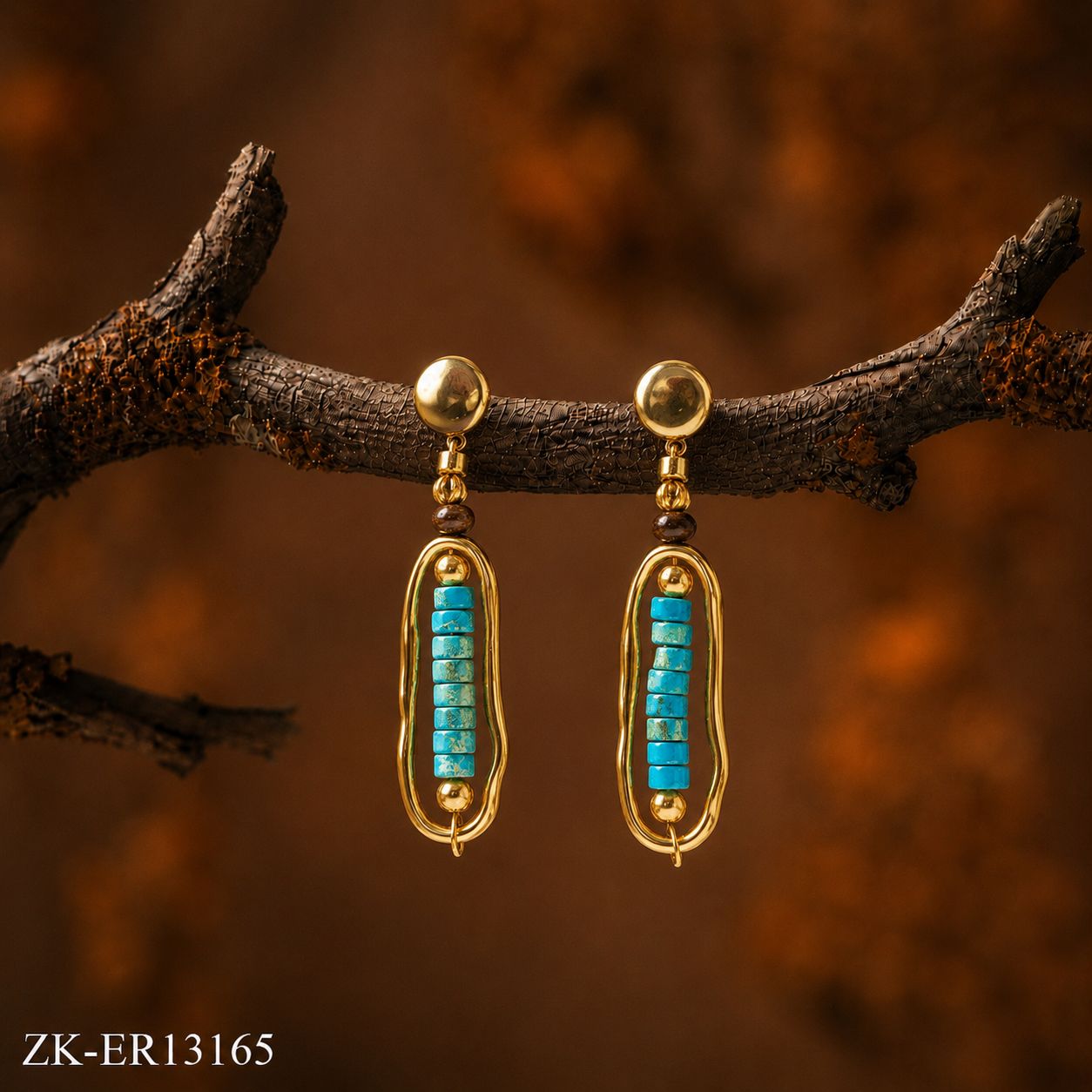 TURQUOISE LONG EARRINGS