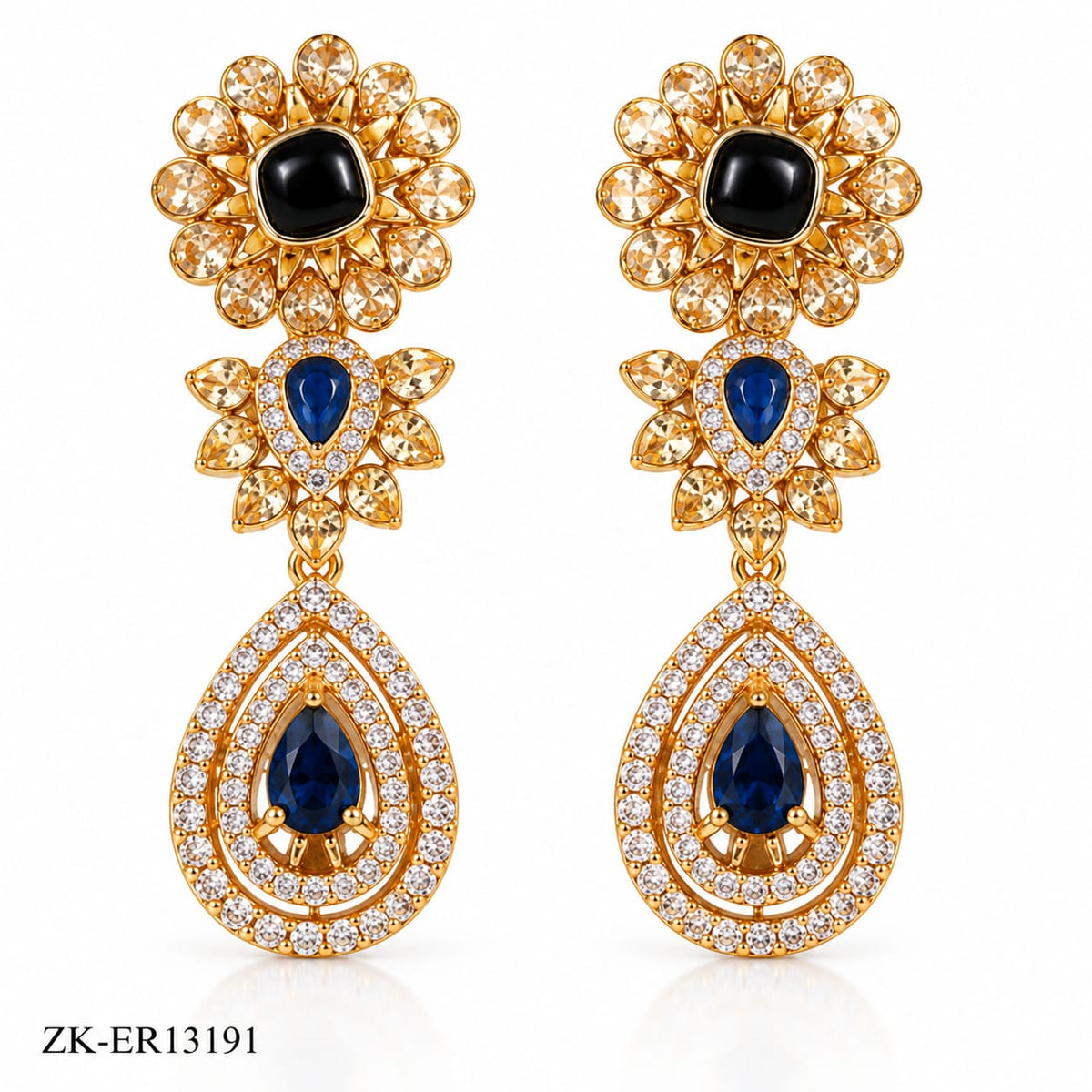 CHAMPAGNE SAPPHIRE EARRINGS