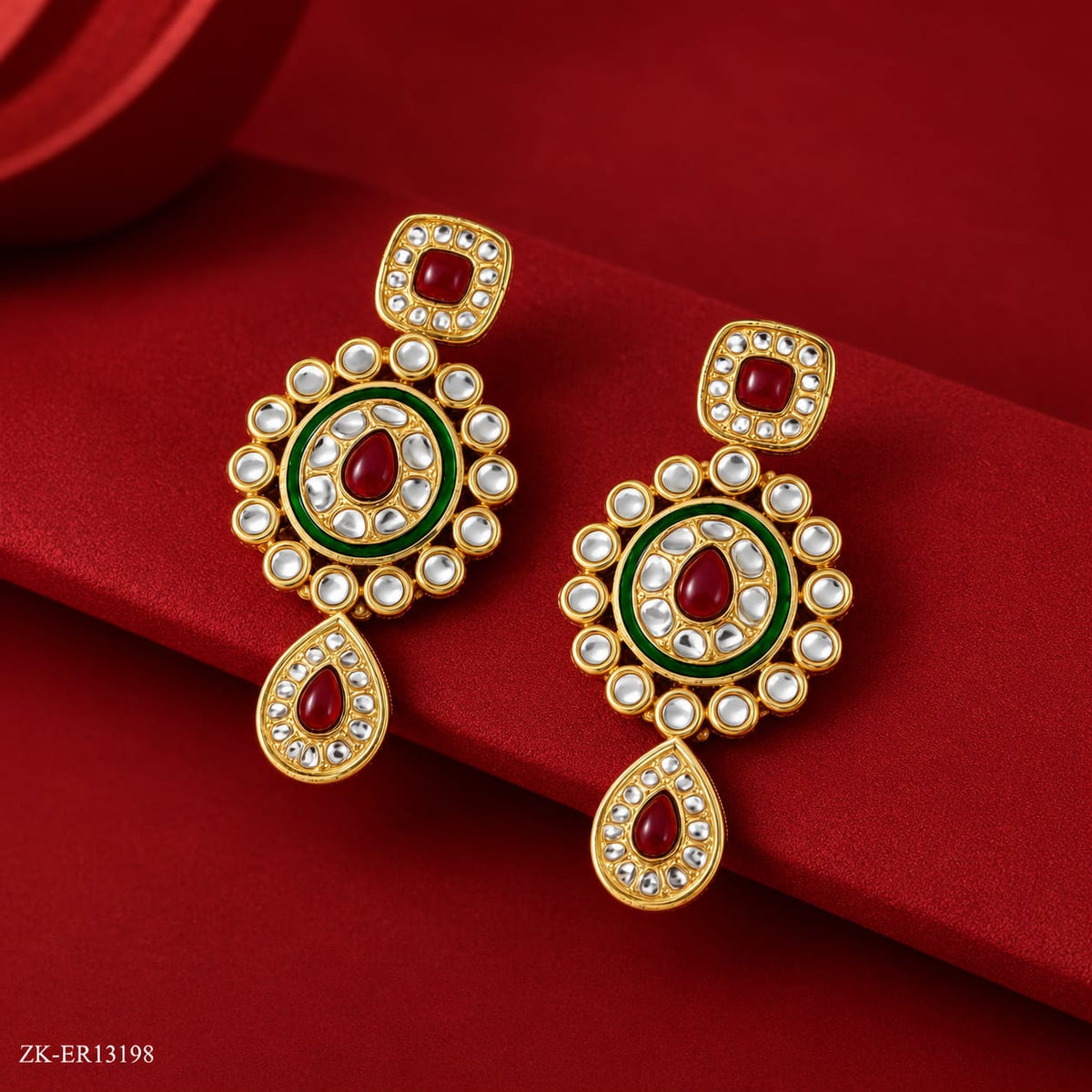 RUBY KUNDAN EARRINGS