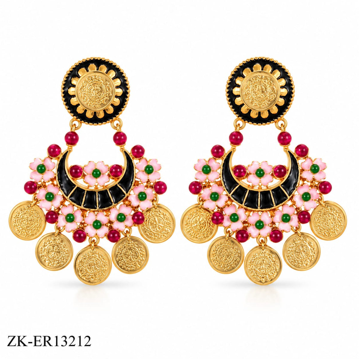 RUBY COINS EARRINGS