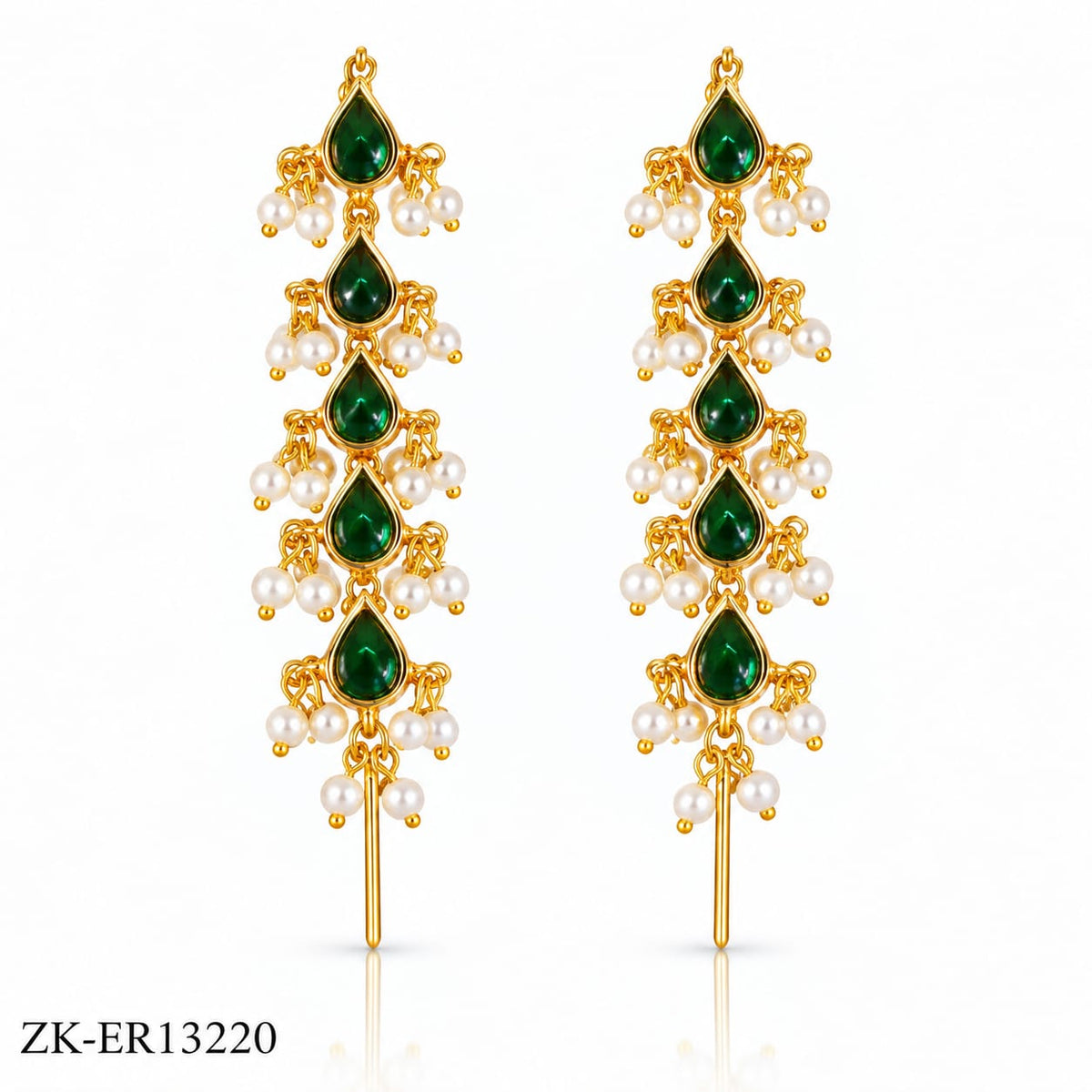 EMERALD TEARDROPS EARRINGS