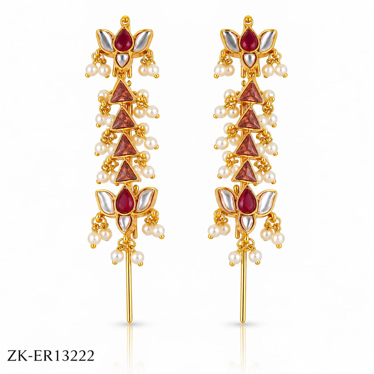 RUBY LOTUS EARRINGS