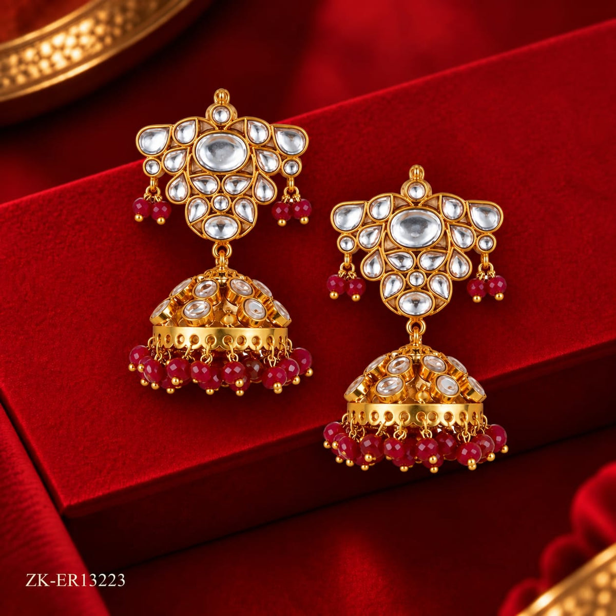 RUBY KUNDAN EARRINGS