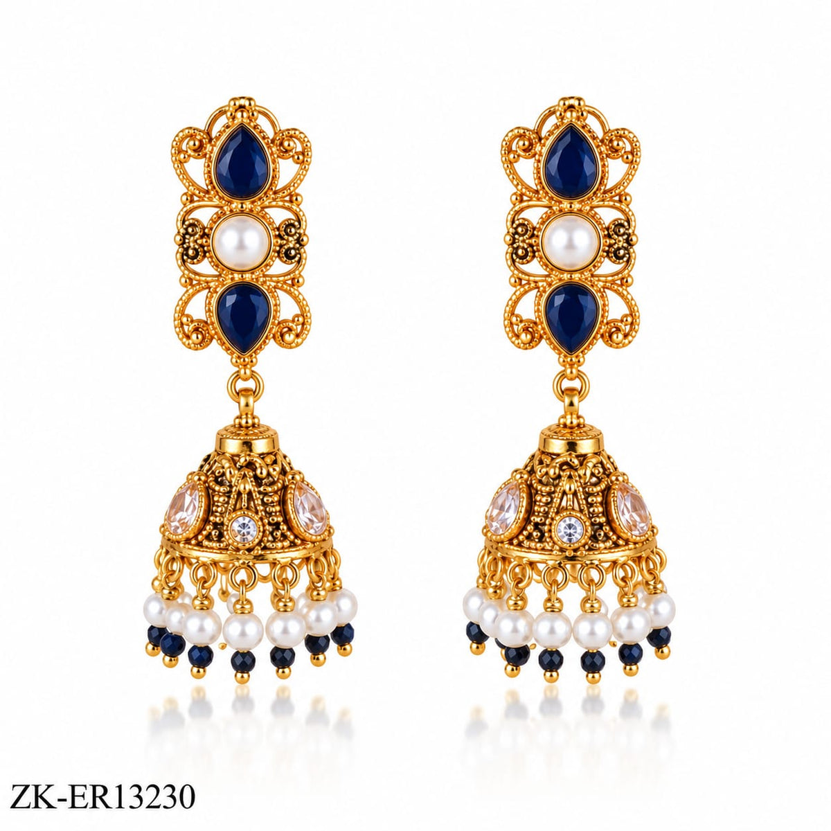 SAPPHIRE PEARLS EARRINGS