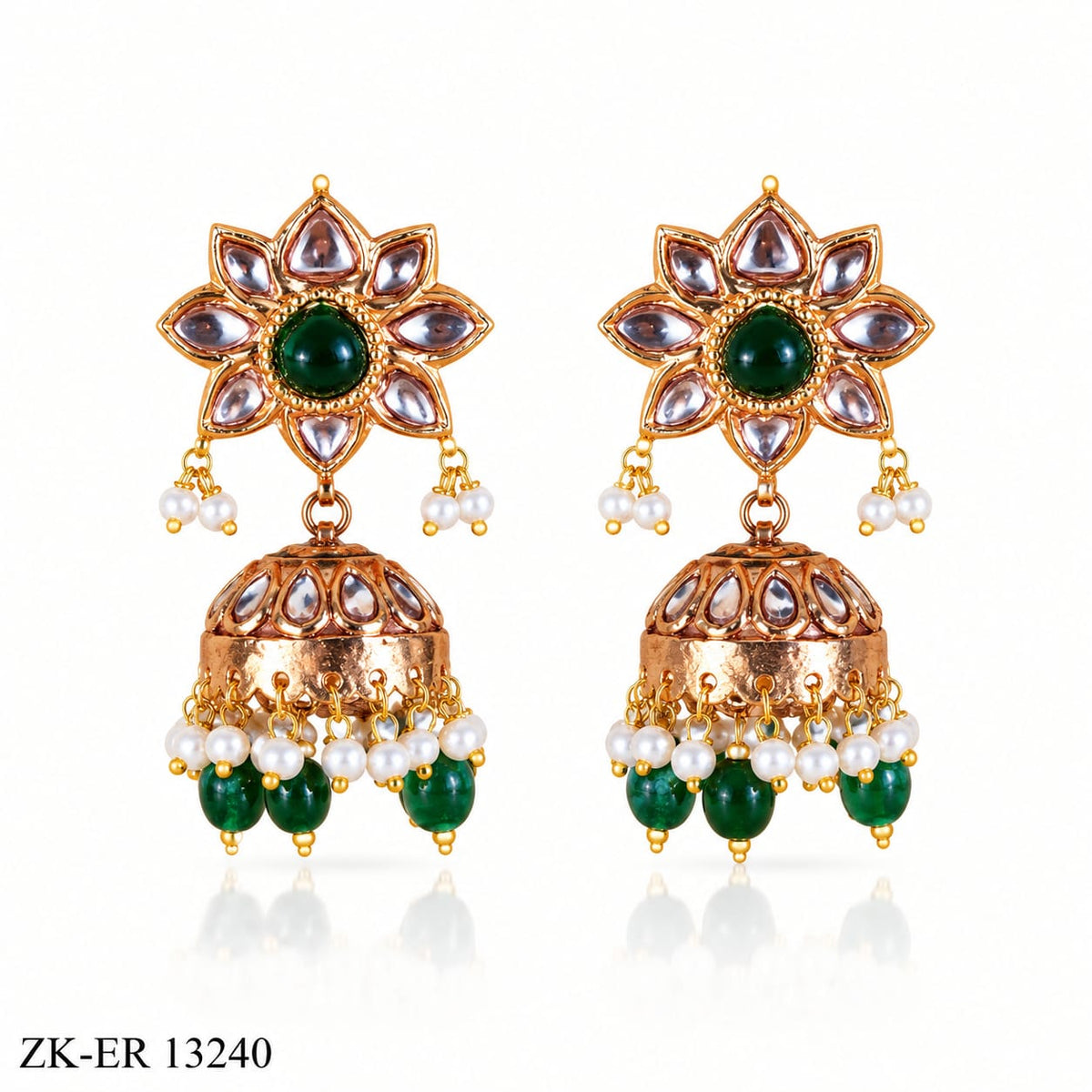EMERALD FLORAL EARRINGS
