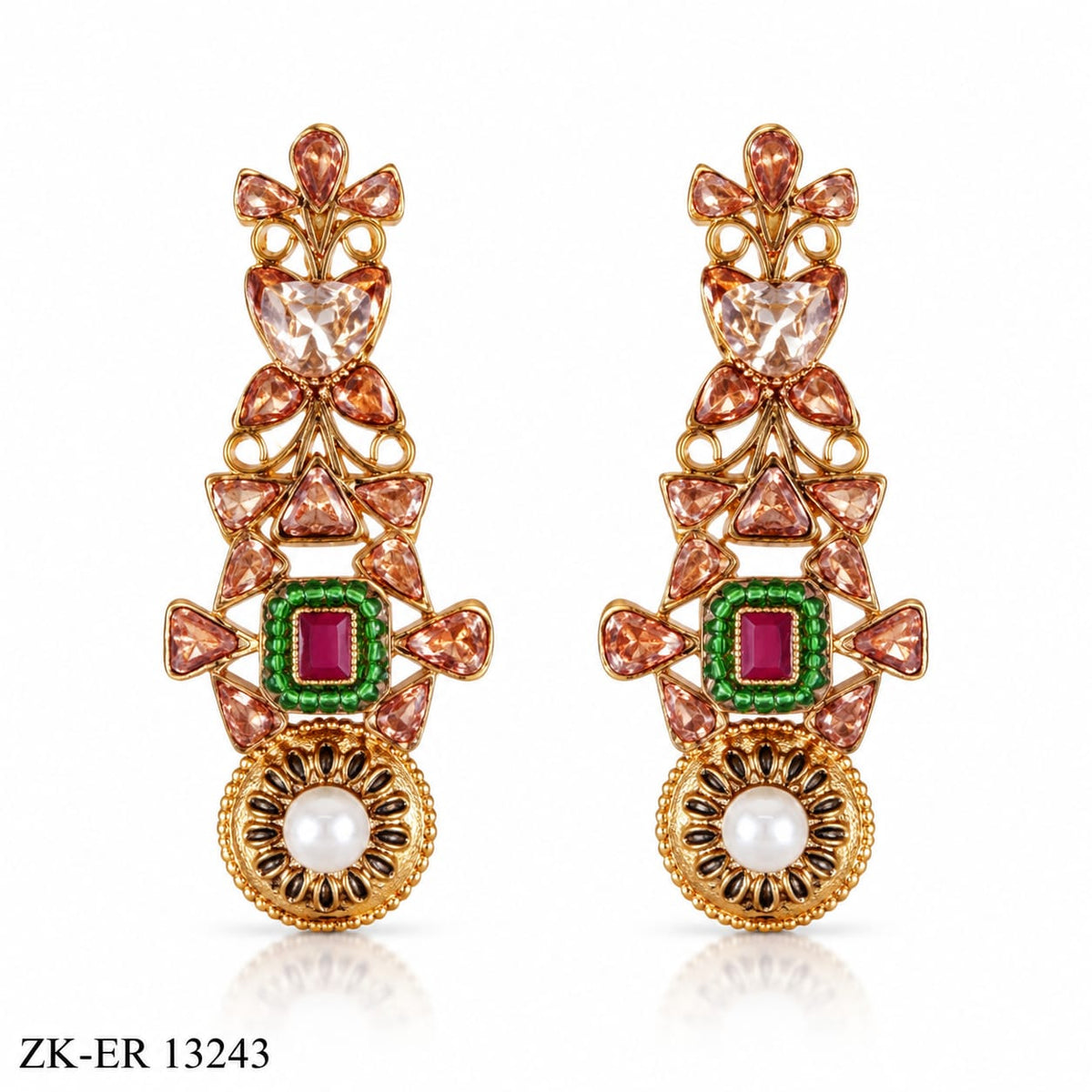 CHAMPAGNE EMERALD EARRINGS