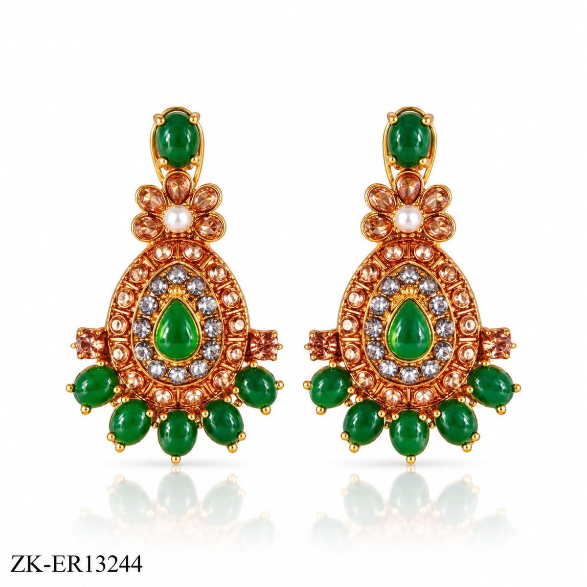 EMERALD TEARDROP EARRINGS