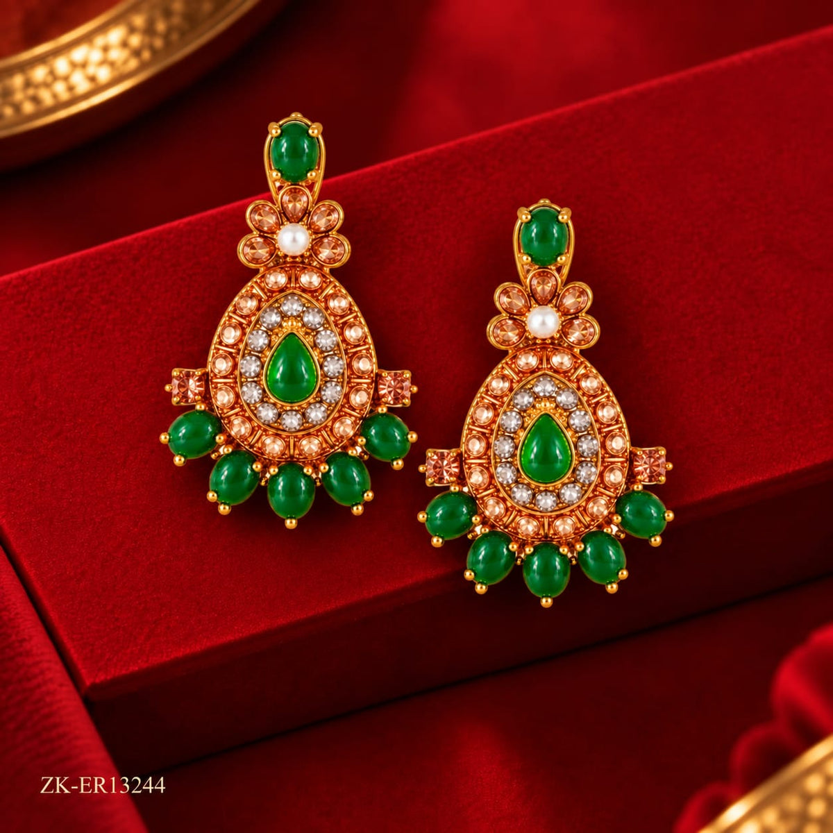 EMERALD TEARDROP EARRINGS